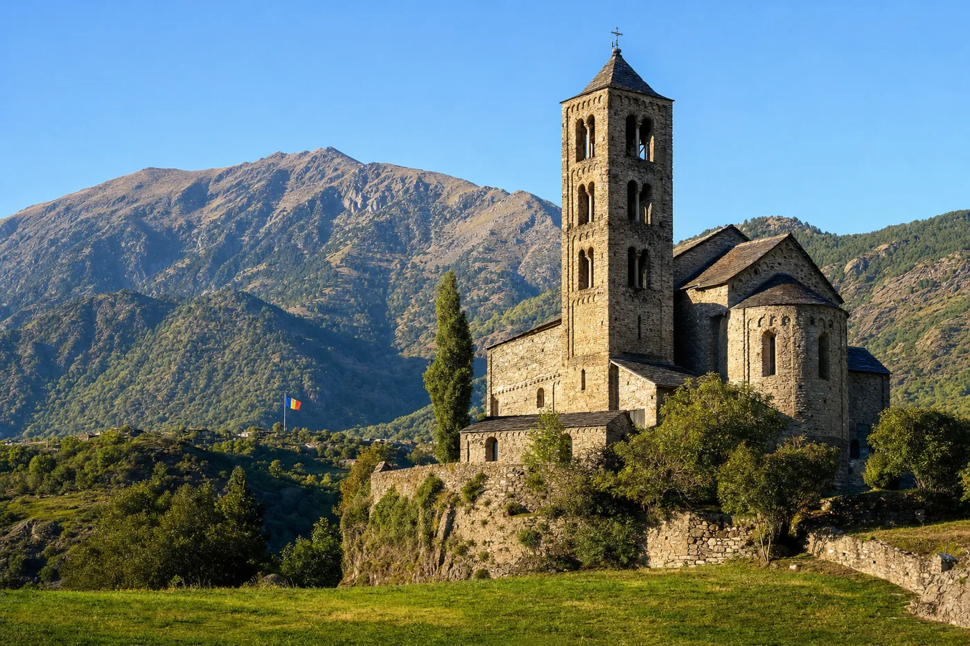 Andorra – tunnettu maamerkki ja maan lippu