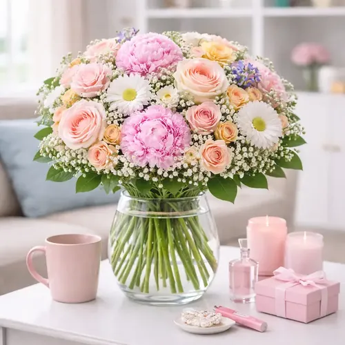 Kukkakimppu äitienpäiväksi