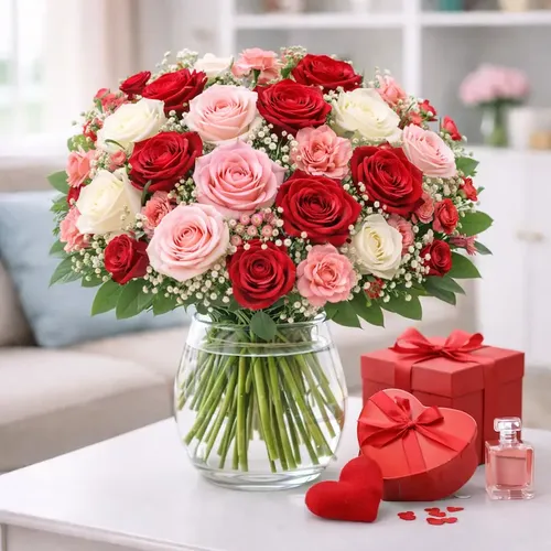 Kukkakimppu ystävänpäiväksi