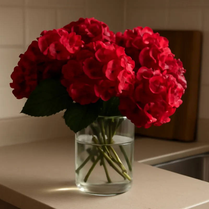 Hortensia – punainen – kuva 3