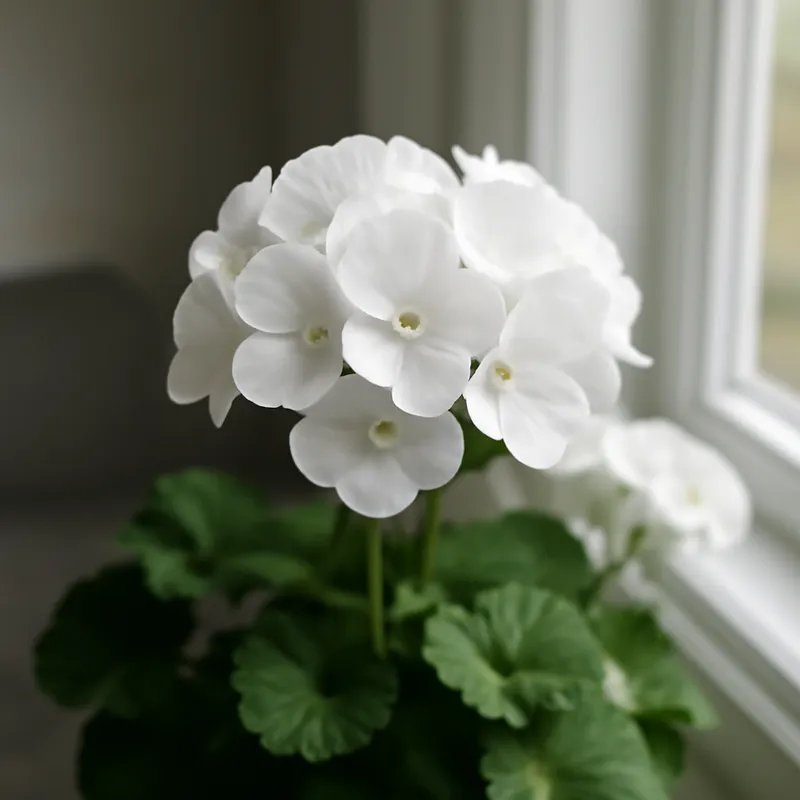 Pelargoni – valkoinen – kuva 3