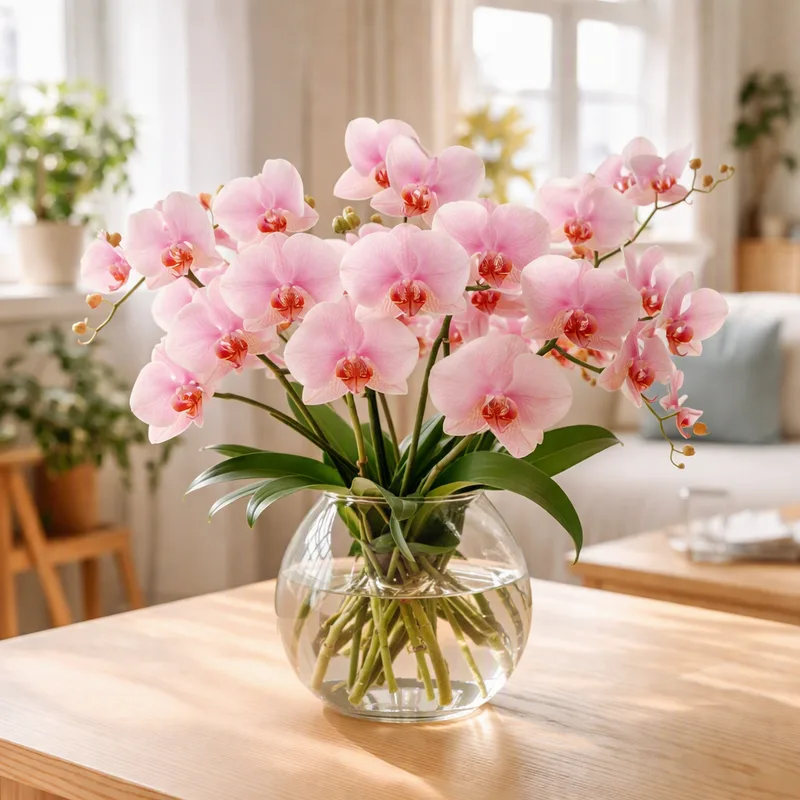 Perhosorkidea – vaaleanpunainen – kuva 2